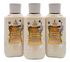 NEW Bath & Body Works Lot of 3 Bottles Snowflakes & Cashmere Body Lotion Cream 8