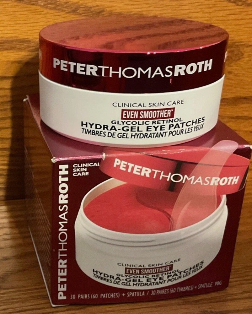 Peter Thomas Roth Even Smoother Glycolic Retinol Hydra-Gel Eye Patches 60 Ct NIB