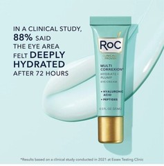 RoC MULTI CORREXION Hydrate + Plump Eye Cream Peptides Hyaluronic Acid 0.5 oz