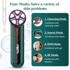 All In One Microcurrent RF LED Facial Massager For Firming And Glowing Skin