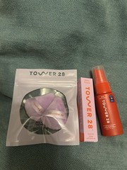 Tower28: SOS Rescue Facial Spray, Make Waves Mascara, Mini Powder Puff