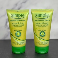 2 PACK Simple Smoothing Facial Scrub Sensitive Skin Experts 5 fl Oz New
