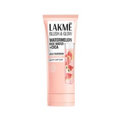 LAKME Blush & Glow, Watermelon Rice Water & Cica Gentle Jelly Facewash, 100gm FS