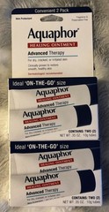 2 Aquaphor Healing Ointment Therapy Skin – 0.35 Oz Tube, Pack of 2 Exp 10/2026