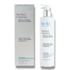 M – 61 Perfect Cleanse Gentle Vitamin E Gel Face Cleanser 8.2 oz NIB (016)