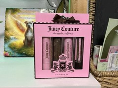 New 4PC Juicy Couture Lip Balm Gift Set Full Sz 4x 3g/0.1 oz~Limited Edition T22
