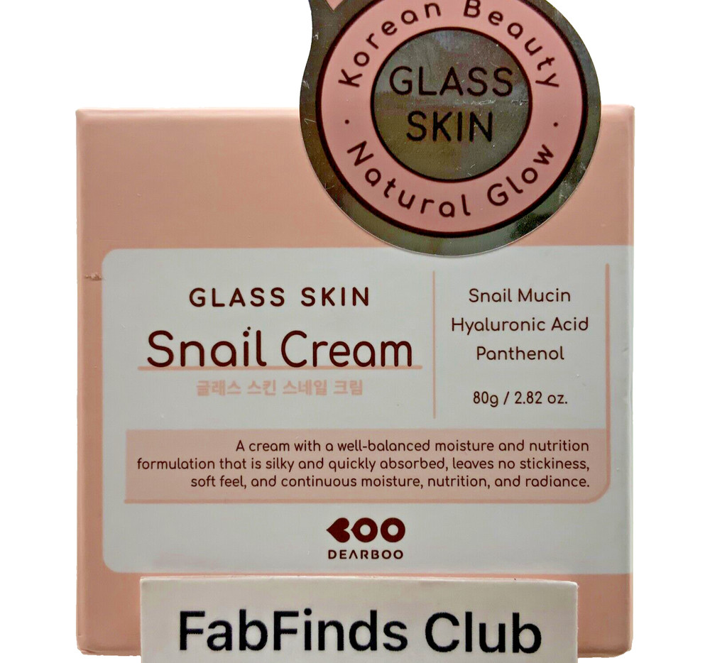 Korean Dearboo Glass Skin Snail Cream 2.82oz K Beauty Luminous Skin Exp.02/2028