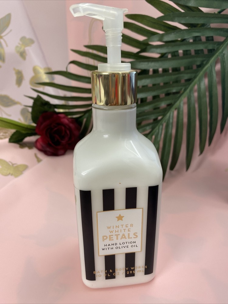 Bath & Body Works Winter White Petals Hand Lotion with Olive Oil 10 fl oz