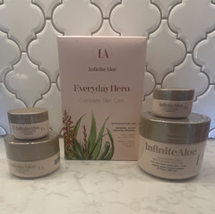 InfiniteAloe Everyday Hero Intro Skin Care Set Aloe Cream for Face & Body