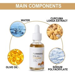 2 Pack Turmeric Oil, Natural Turmeric Oil Serum for Face,Skin Care Moisturizing