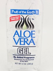 Fruit of the Earth Aloe Vera Gel No Added Fragrance Moisturizer for Sunburn