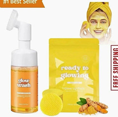 Kojic Acid Turmeric Facial Cleansing Foam 150ml + Disposable Cleansing Pads Set