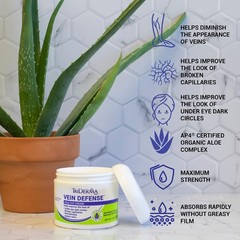 4 oz Vein Defense Cream with Arnica & MSM – Smoothens Spider Veins & Circles