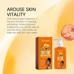 Turmeric Orange Vitamin C Body Wash with Cocoa Exfoliant, Mattifying Scrub USA