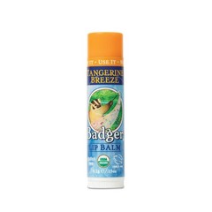 Badger Lip Balm Stick-Tangerine 0.15 Ounce (Pack of 1), Orange,Pink,Rose