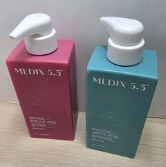 3 MEDIX 5.5 Body Wash Glycolic+Lactic And Retinol + Ferulic Acid Vitamin F Serum
