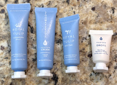 Bloomeffect 4 pc Tulip Dew Cream Royal Nectar Dew Drops Cleansing Travel Pack