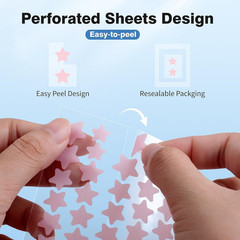 Pimple Patches for Face, Hydrocolloid Acne Patches, Cute Star Zit Covers, Colorf