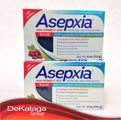 2 ASEPXIA- SCRUB CLEANSING SOAP BAR FOR ACNE 4 OZ