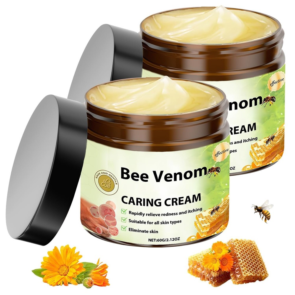 2PCS Bee Venom Skin Restoration Cream, Bee Venom Skin Treatment Cream, Effective
