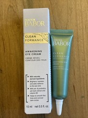 DR. BABOR CLEAN FORMANCE Awakening Eye Cream – 15mL / 0.5foz Hydrating! NIB