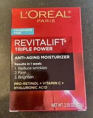 L&rsquo;Oréal Paris Revitalift Triple Power FaceMoisturizer 2.55oz Fragrance Free NWT