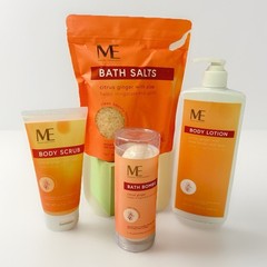 Modern Expressions ME Citrus Ginger Body Lotion Bath Salts Scrub NOS Lot of 4