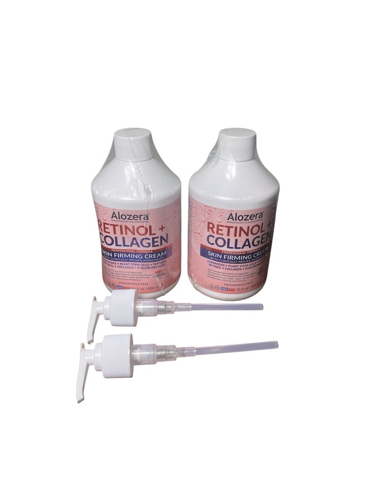 2 Alozera Skin Firming Retinol Collagen Body Lotion with Stem Cells Aging Skin