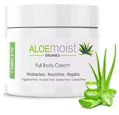 Organic Aloe Vera Face Cream & Body Moisturizing Cream, Aloe Vera Lot 2 oz