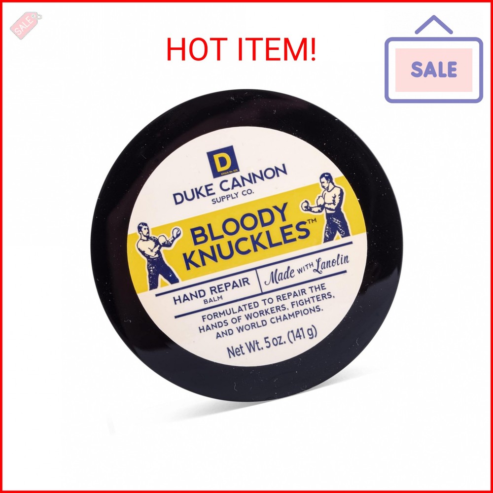 Duke Cannon Bloody Knuckles Hand Repair Balm – Unscented Moisturizer for Hardwor