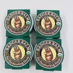 4 Pack Badger Balm For Hardworking Hands Balm Tin, 2 oz