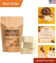 DIY Natural Shea Butter – Unrefined 8 oz Block for Body Butter, Lip Balm & More