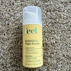 FEEL Refinishing Night Serum W/ Lactic Acid 1 Fl Oz Reduces Wrinkles & Blemishes