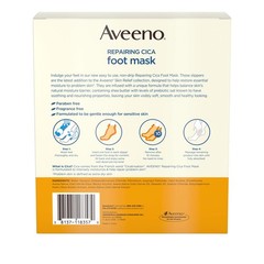 Aveeno Repairing CICA Foot Mask with Prebiotic Oat and Shea Butter, Moisturizing
