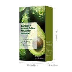 HUNMUI Compound Acid Avocado Bubble Mask 4gx12