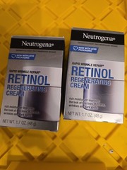 2 x Neutrogena Rapid Wrinkle Repair Regenerating Cream Younger Looking 48g