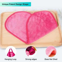 PleasingCare Makeup Remover Cloth Cleansing Towel Chemical Free 3 Rosy