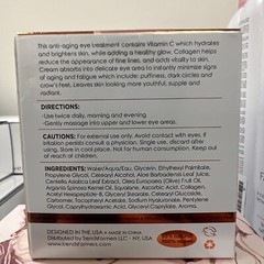 CB Clair Vitamin C & Collagen Anti-Aging Eye Cream, De-puffing Wrinkle 30ml NIB
