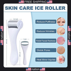 Laikme ice roller set for face and body, facial and eye massagers for pore