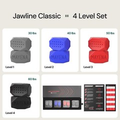 Jaw Exerciser Set – 4 Silicone Jawline Trainers | Strengthen Facial Muscles & De