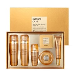Tonymoly Intense Care Gold 24K Snail Cream 5pcs Set – Toner Serum Emulsion Cream