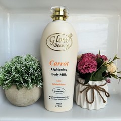 Glow Beauty Carrot Lightening Body Milk Lotion 500ml With Glutathion 500ml X1