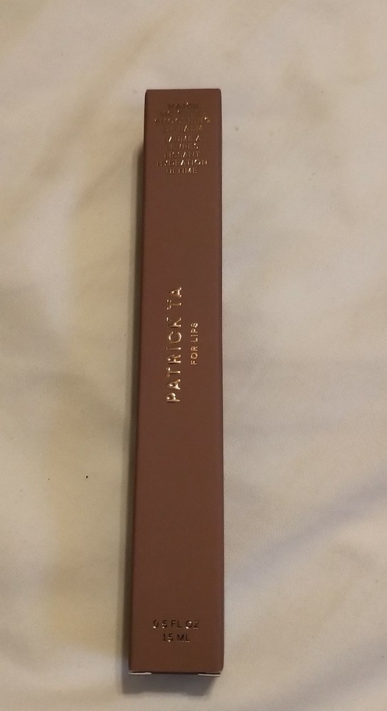 NIB PATRICK TA FOR LIPS MAJOR MOISTURE SMOOTHING LIP BALM CREME BRULEE FULL SIZE