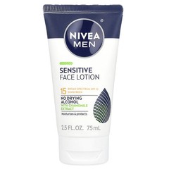 Men, Sensitive Face Lotion, SPF 15, 2.5 fl oz (75 ml)