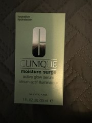 Clinique Moisture Surge Active Glow Serum Hydrating AHA Vit C 1 fl oz/30 ml