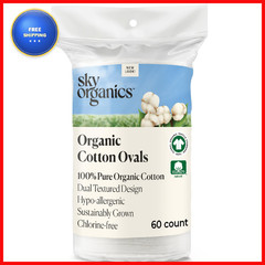 Sky Organics Organic Premium Cotton Large Pads For Makeup Removal Cleansing