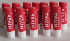 Lot Of (12) Nivea All Day Nourishing Moisture Strawberry Tinted Lip Care 0.17 Oz