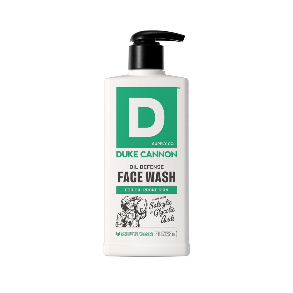 Duke Cannon Oil Defense Face Wash for Men – 8 8 Ounce (Pack of 1), Off White