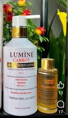 original Lumine Carrot Face & Body Lotion 400ml & Serum For All Skin Type