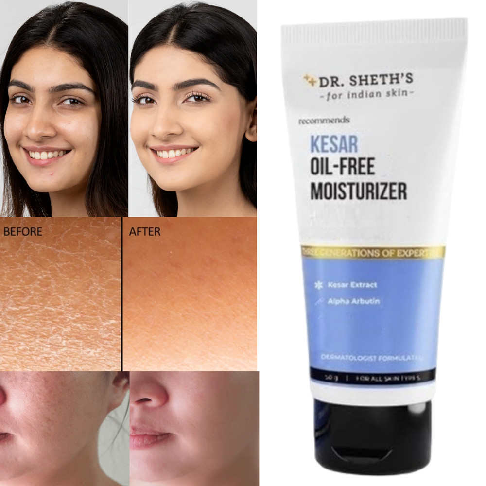 Moisturizer Cream by Dr. Sheth&rsquo;s with Kesar & Kojic Acid for repair skintone 50g